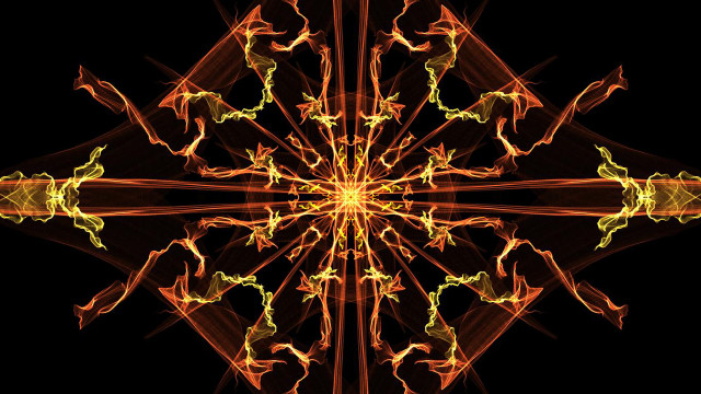 Starburst orange yellow black background #2 free wallpaper - medium preview image