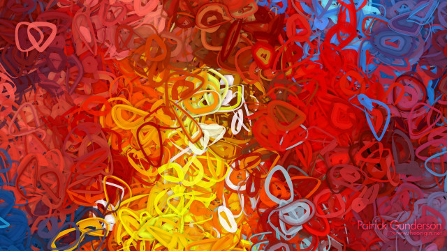 Colorful abstract painting letters numbers free wallpaper - medium preview image