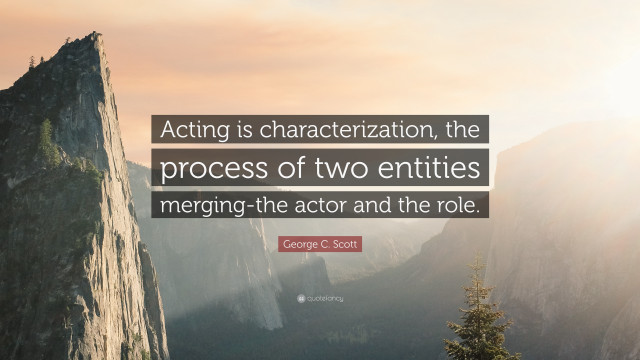 Quote on acting is characterization free wallpaper - medium preview image
