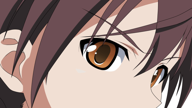 Anime character brown eyes long free wallpaper - medium preview image