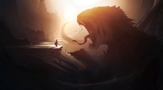 Man cave giant monster head free wallpaper - medium preview image