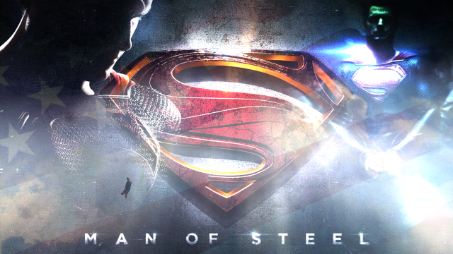 Man of steel superman logo free wallpaper - medium preview image
