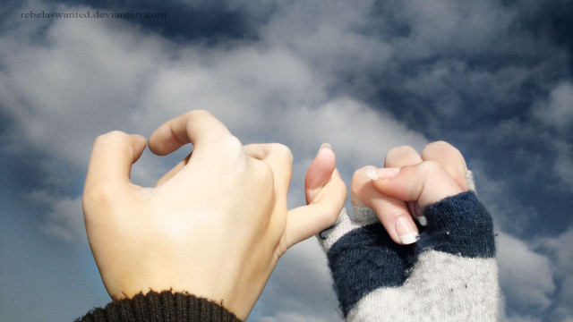 Person holding cellphone sky clouds free wallpaper - medium preview image
