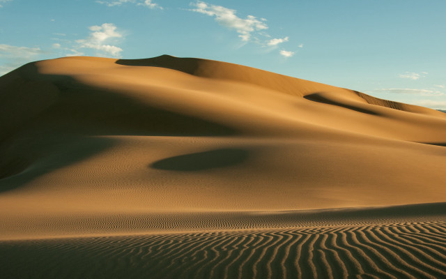 Large sand dune clouds trees #2 free wallpaper - medium preview image