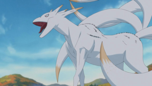 White dragon long tail large free wallpaper - medium preview image