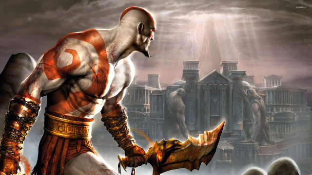 Man sword castle demon back free wallpaper - medium preview image