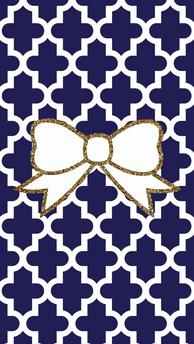 Bow gold glitter blue white #2 free wallpaper - medium preview image