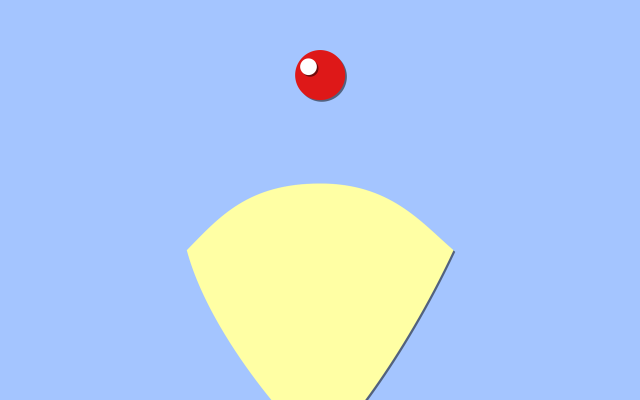 Red object flying yellow sky free wallpaper - medium preview image