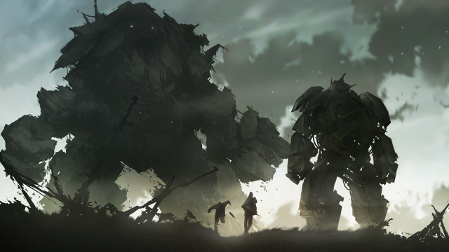 Group people giant tree field free wallpaper - medium preview image