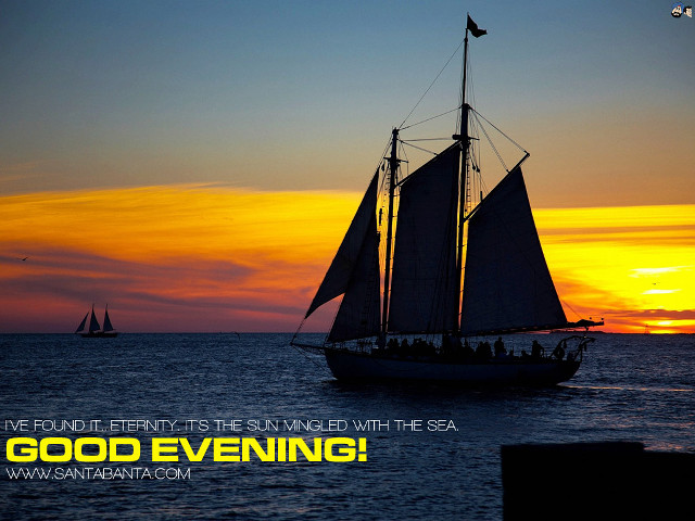 Sailboat ocean sunset quote good free wallpaper - medium preview image