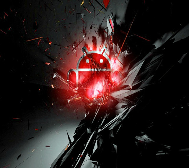 Red car driving dark shattered free wallpaper - medium preview image