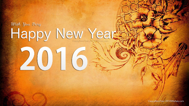 Happy new year card flowers free wallpaper - medium preview image