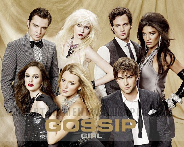 Gossip group formal photorealistic gold free wallpaper - medium preview image