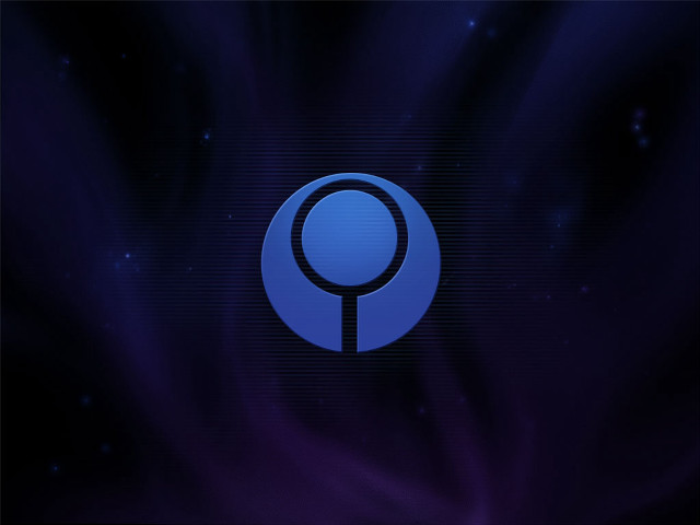Blue circle purple light night free wallpaper - medium preview image