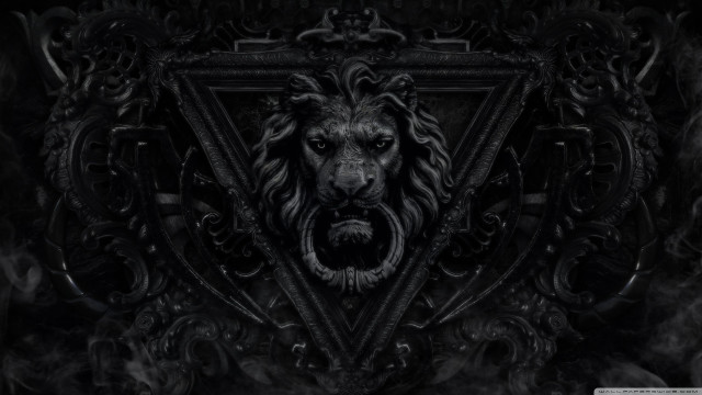 Lion head smoke smokestacks black free wallpaper - medium preview image