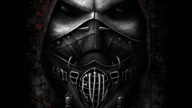 Black white man helmet skull free wallpaper - medium preview image