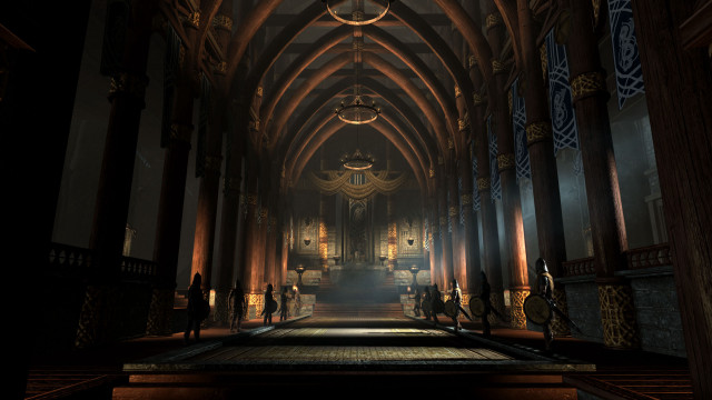 Gothic cathedral clock ceiling doorway free wallpaper - medium preview image
