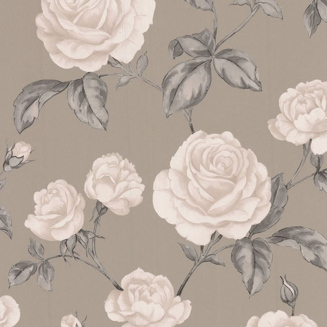 Rose pattern gray background white #2 free wallpaper - medium preview image