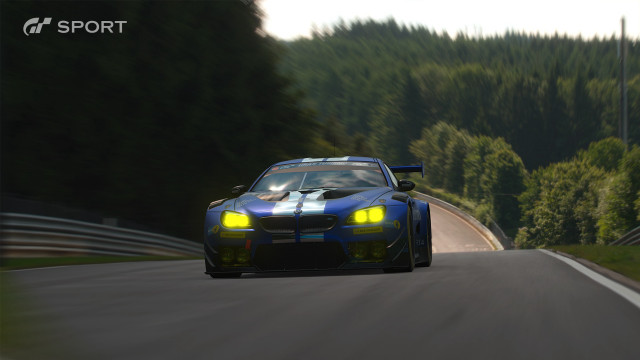 Blue sports car driving road #2 free wallpaper - medium preview image