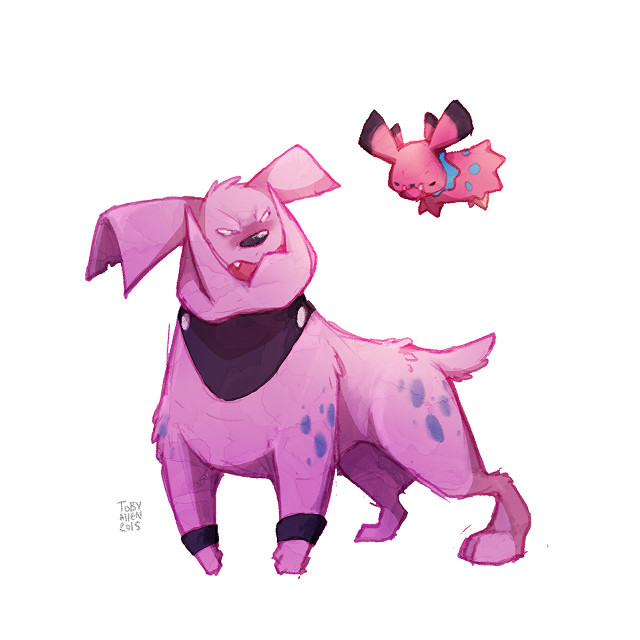 Pink dog black collar pink free wallpaper - medium preview image