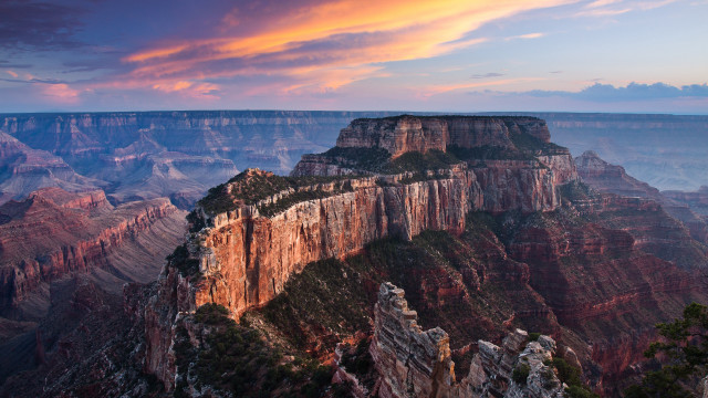 Cliff sunset tall background clouds free wallpaper - medium preview image