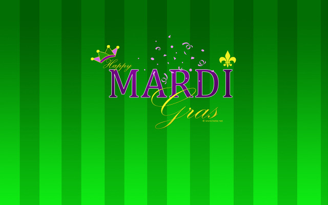 Green background mardi gras message free wallpaper - medium preview image
