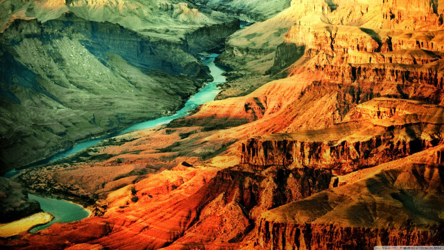 River canyon mountains desert autumn free wallpaper - medium preview image