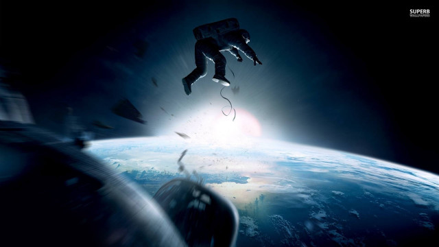 Man flying guitar planet space free wallpaper - medium preview image