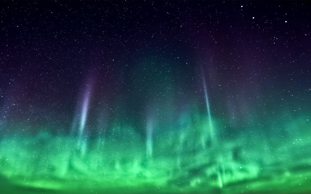 Green purple aurora borealis field #2 free wallpaper - medium preview image