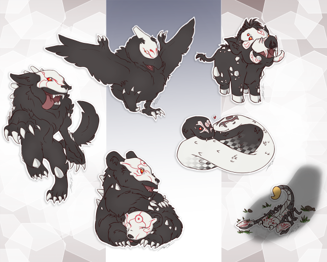 Cat bird illustrations expressions shapes free wallpaper - medium preview image