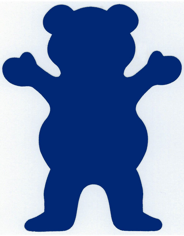 Blue teddy bear paper cutout free wallpaper - medium preview image
