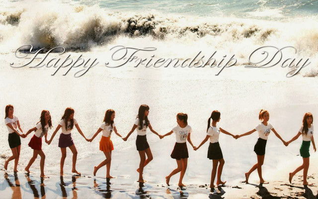Happy friendship day girls beach free wallpaper - medium preview image
