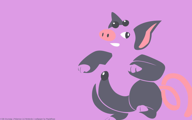 Cartoon pig standing one leg free wallpaper - medium preview image