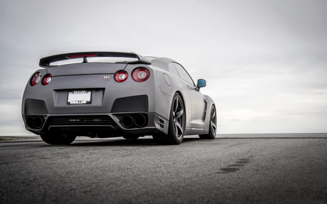 Car parked road water cloudy free wallpaper - medium preview image