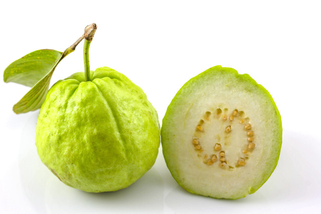 Green fruit with leaf and free wallpaper - medium preview image