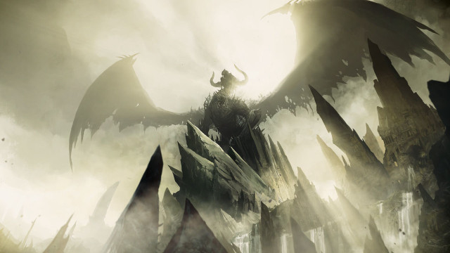 Man demon forest foggy wings free wallpaper - medium preview image