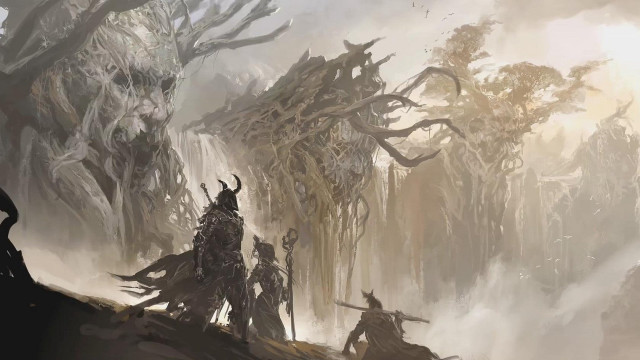Mountain people forest monsters giant free wallpaper - medium preview image