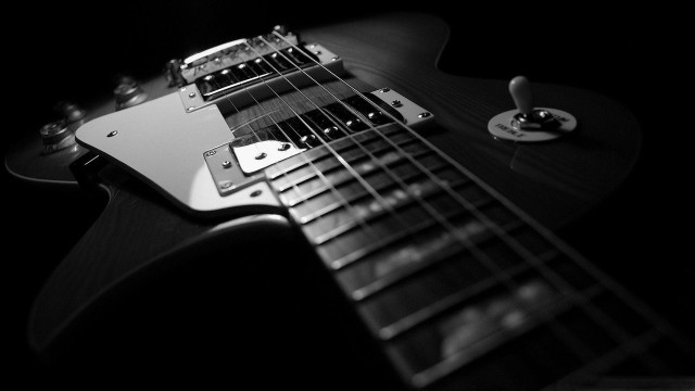 Black white guitar background black free wallpaper - medium preview image