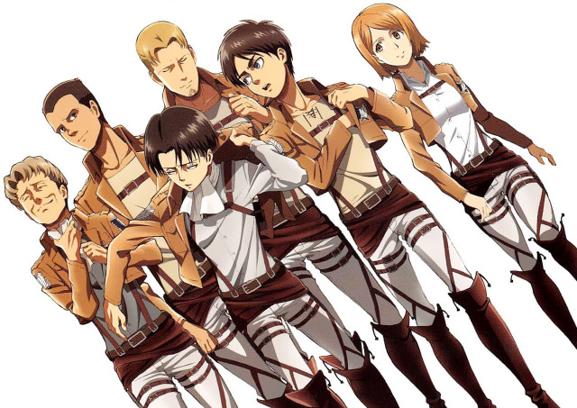 Anime characters group arms around #2 free wallpaper - medium preview image