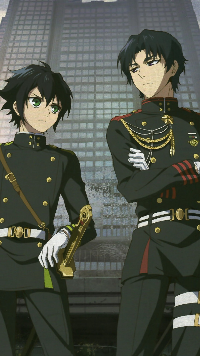 Military men tall building sky free wallpaper - medium preview image