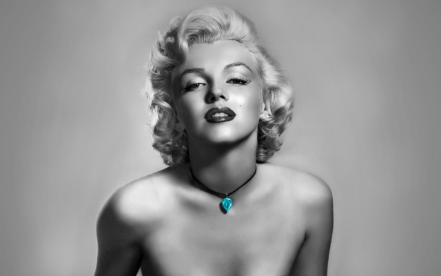 Woman necklace blue stone mouth free wallpaper - medium preview image