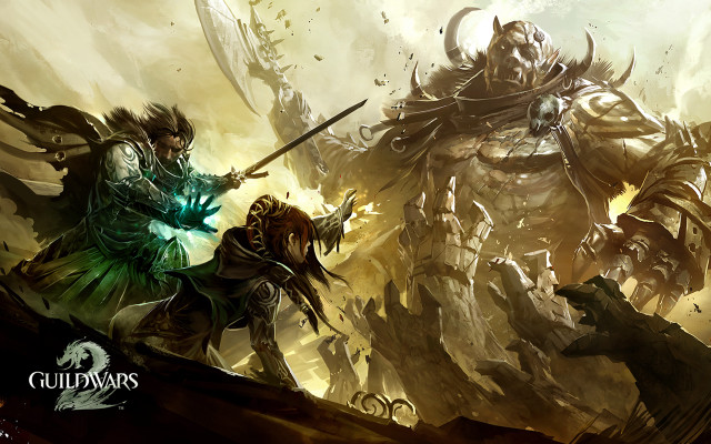 Group people demon swords fantasy free wallpaper - medium preview image