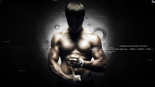 Man bandage black background circles free wallpaper - medium preview image