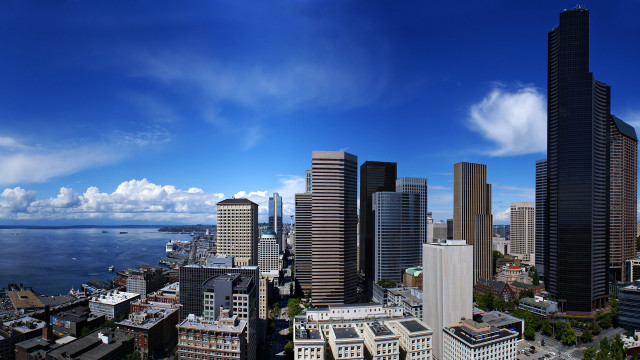Cityscape tokyo waterfront bridge skyscraper free wallpaper - medium preview image