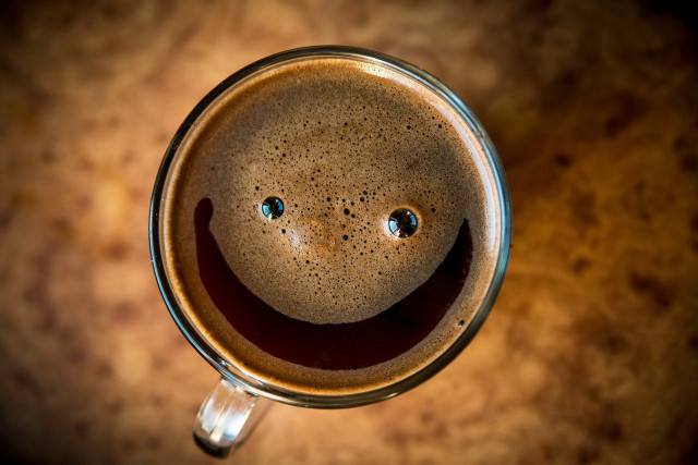 Coffee smiley face cup drawn free wallpaper - medium preview image