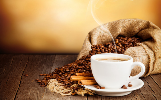 Coffee cup cinnamon wooden table free wallpaper - medium preview image