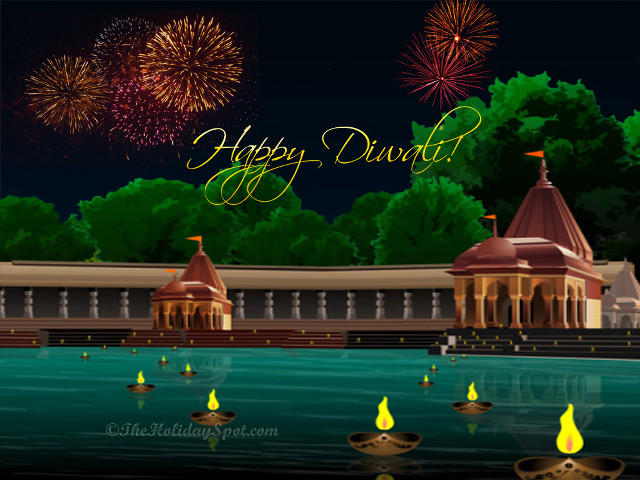 Fireworks display large building background free wallpaper - medium preview image