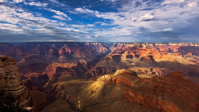 Canyon cloudy sky clouds view free wallpaper - medium preview image