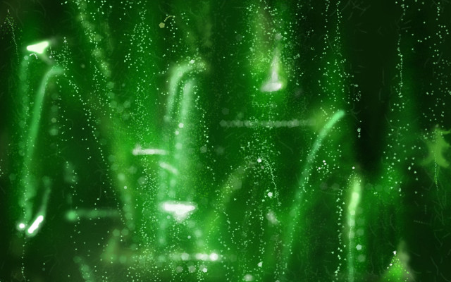 Green background water drops blurry free wallpaper - medium preview image