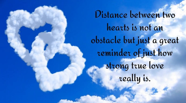 Heart shaped cloud quote distance free wallpaper - medium preview image